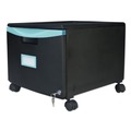 Office Filing Cabinets & Shelves | Storex 61270U01C 1 Legal/letter-Size File Drawer 14.75 in. x 18.25 in. x 12.75 in. Single-Drawer Mobile Filing Cabinet - Black/Teal image number 7