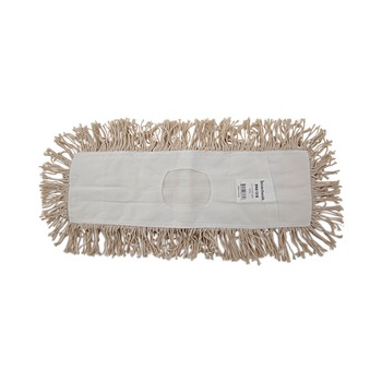 Boardwalk BWK1318 18 in. x 5 in. Industrial Hygrade Cotton Dust Mop Head - White