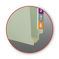 File Folders | Smead 34725 3 in. Expansion End Tab Pressboard Classification Folders with 2 SafeSHIELD Coated Fasteners - Letter Size/Gray-Green (25/Box) image number 7