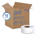  | Scott 07223 Essential 3.55 in. x 2000 ft. Septic Safe JRT Jumbo Roll Bathroom Tissue - White (12 Rolls/Carton) image number 1