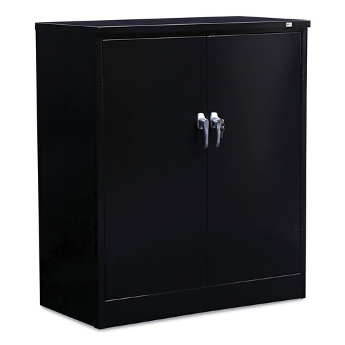 Office Filing Cabinets & Shelves | Alera CM4218BK 36 in. x 18 in. x 42 in. Assembled High Storage Cabinet with Adjustable Shelves - Black image number 0