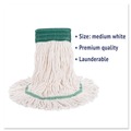  | Boardwalk BWK502WHCT Super Loop Wet Mop Head with Cotton/Synthetic Fiber and 5 in. Headband - Medium, White (12/Carton) image number 5
