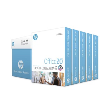 HP Papers 17216-0 8.5 x 11 20 lb Bond Weight 92 Bright Office20 Paper - White (5/Carton)
