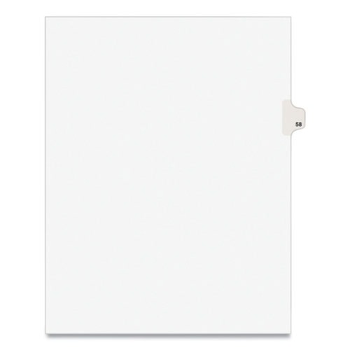 Dividers & Tabs | Avery 01058 11 in.x 8.5 in. 10-Tab Avery Style 58 Preprinted Legal Exhibit Side Tab Index Dividers - White (25/Pack) image number 0