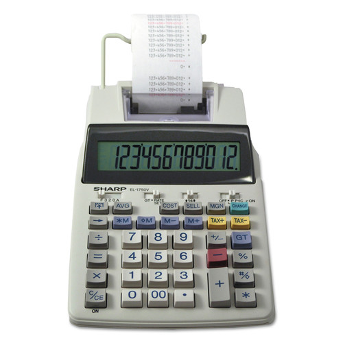 Calculators | Sharp EL1750V 2 Lines/Sec Black/Red Color Printing Calculator image number 0