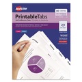 Back to School Sale | Avery 16282 1.75 in. Wide 1/5-Cut Printable Plastic Tabs with Repositionable Adhesive - White (80/Pack) image number 0