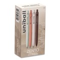 Back to School Sale | uni-ball 70660 Medium 0.7 mm Zento Retractable Gel Pen - Black Ink, Assorted Barrel Colors (1-Dozen) image number 0