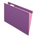 File Folders | Pendaflex 04153 1/5 VIO 1/5-Cut Tabs Colored Reinforced Hanging Legal Folders - Violet (25/Box) image number 0