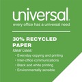 Back to School Sale | Universal UNV20030 20 lbs. Bond Weight 92 Bright 8.5 in. x 11 in. 30% Recycled Copy Paper - White (500 Sheets/Ream, 10 Reams/Carton) image number 3