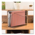 Desktop Organizers | U Brands 3836U02-06 Vena 6.85 in. Long Hanging File Basket - Black/Letter Size image number 2