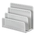 Desk Accessories & Office Organizers | Artistic ART20003WH Urban Collection 6.5 in. x 3.25 in. x 5.5 in. 3 Sections DL to A6 Size Files Punched Metal Letter Sorter - White image number 0