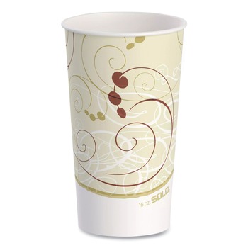SOLO RP16P-J8000 Symphony 16 oz. Paper Cold Cups - White/Beige (1000/Carton)