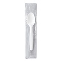 Cutlery | SOLO MOW3-0007 Individually Wrapped Regal Mediumweight Plastic Cutlery Spoon - White (1000/Carton) image number 0