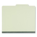 File Folders | Universal UNV10251 4-Section Pressboard Classification Folder - Letter, Green (10/Box) image number 2