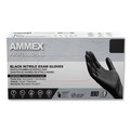 Disposable Gloves | Ammex ABNPF42100 Nitrile Exam Gloves, Powder-Free, 3 mil, Small, Black, 100/Box, 10 Boxes/Carton image number 0
