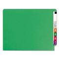 File Folders | Smead 25110 0.75 in. Expansion Shelf-Master Reinforced End Tab Colored Folders - Letter Size/Green (100/Box) image number 1