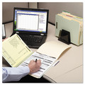 File Folders | Smead 15003 1 in. Expansion 2 Fasteners Letter Size Recycled Pressboard Fastener Folders - Gray-Green Exterior (25/Box) image number 9