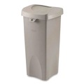 Trash Cans | Rubbermaid Commercial FG268988GRAY Untouchable 16 in. Square Swing Top Lid - Gray image number 1