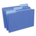 Back to School Sale | Universal UNV15301 1/3-Cut Tabs: Assorted 11-pt Stock Interior File Folders - Legal Size/Blue (100/Box) image number 1