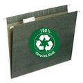 File Folders | Smead 65001 Letter Size 1/5-Cut Tabs 100 Percent Recycled Hanging File Folders - Standard Green (25/Box) image number 3