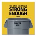 Trash & Waste Bins | Rubbermaid Commercial 2179403 BRUTE 32 gal Plastic Vented Wheeled Container - Gray image number 9