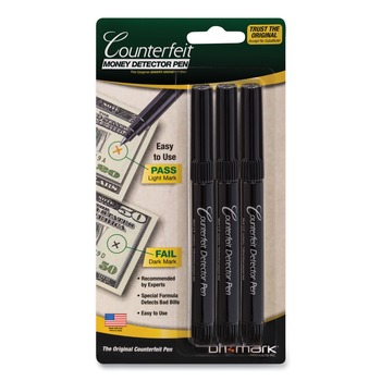 PENS | Dri-Mark 3513B-1 Smart Money Counterfeit Bill Detector Pen - U.S. Currency (3/Pack)