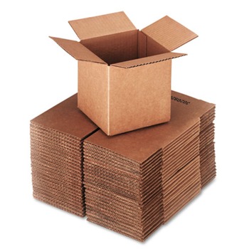 MAILING BOXES AND TUBES | Universal UFS666 6 in. Regular Slotted Container Cubed Fixed-Depth Shipping Boxes - Brown Kraft (25/Bundle)