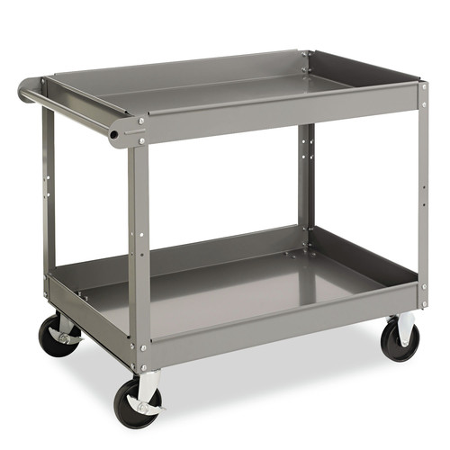 Office Carts & Stands | Tennsco SC-2436 24 in. x 36 in. x 32 in. 500 lbs. Capacity 2-Shelf Metal Cart - Gray image number 0
