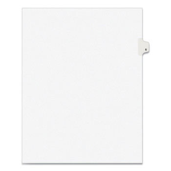 Avery 11916 11 x 8.5 Avery Style Preprinted Legal Exhibit Side 10-Tab Index Dividers - White (25/Pack)