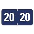 Labels | Smead 68320 0.75 in. x 1.5 in. "20-in Yearly End Tab File Folder Labels - Dark Blue (500/Roll) image number 0