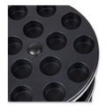 Breakroom Supplies | Mind Reader PODSUS45-BLK 9.5 in. x 9.5 in. x 11.75 in. Anchor Collection 3-Tier Single Serve Pod Carousel Countertop Organizer - Black image number 4