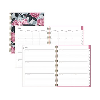 Blue Sky BLS128691 11 in. x 8.5 in. 12-Month (Jul 2025-Jun 2026) Roosevelt Pink Academic Weekly/Monthly Planner - Pink/Gray Cover