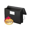 File Folders | Smead 71510 5.25 in. Expansion Legal Size 1 Section Elastic Cord Closure Poly Premium Wallets - Black image number 1
