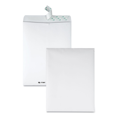 Envelopes & Mailers | Quality Park QUA77397 10 in. x 13 in. Paper Exterior #13 1/2 Cheese Blade Flap Self-Adhesive Closure Tech-No-Tear Catalog Envelope - White (100/Box) image number 0