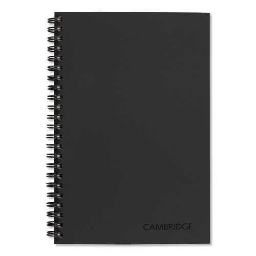 Notebooks & Pads | Cambridge 06096 8 in. x 5 in. Sheets QuickNotes List-Management Format Wirebound Guided Business Notebook - Dark Gray Linen Cover image number 0
