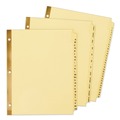 Dividers & Tabs | Avery 11306 11 in. x 8.5 in. 25-Tab Preprinted Laminated A to Z Tab Dividers with Gold Reinforced Binding Edge - Buff (1-Set) image number 1