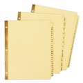 Dividers & Tabs | Avery 11306 11 in. x 8.5 in. 25-Tab A to Z Preprinted Laminated Tab Dividers with Gold Reinforced Binding Edge - Buff (1-Set) image number 1