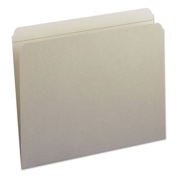 Smead 12310 0.75 in. Expansion Reinforced Top Tab Colored File Folders - Letter Size/Gray (100/Box)