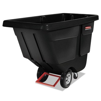 Rubbermaid Commercial FG130400BLA 202 gal. 450 lbs. Capacity Plastic Rotomolded Tilt Truck - Black