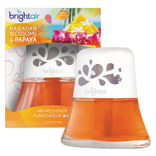 Odor Control | BRIGHT Air 900021 2.5 oz. Scented Oil Air Freshener - Hawaiian Blossoms and Papaya/Orange image number 0