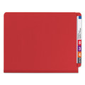 File Folders | Smead 26783 2 in. Expansion End Tab Pressboard Classification Folders with 6 SafeSHIELD Fasteners - Letter Size/Bright Red (10/Box) image number 2