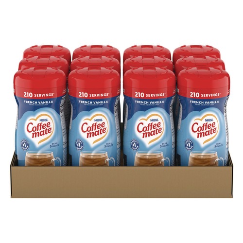  | Coffee-Mate 12036807 15 oz. Canister Non-Dairy Powdered Creamer - French Vanilla (12/Carton) image number 0