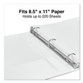 Binders | Universal UNV207421PK 11 x 8.5 1 in. Capacity Slant D-Ring View Binder, 3 Rings - White (12/Carton) image number 6
