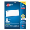 Labels | Avery 08195 0.66 in. x 1.75 in. Easy Peel Address Labels with Sure Feed Technology - White (60/Sheet, 25 Sheets/Pack) image number 0