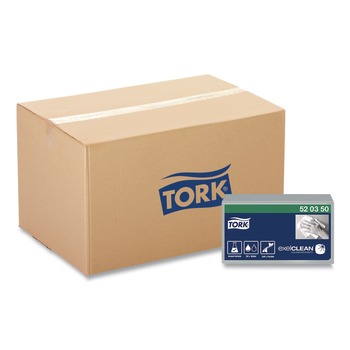 CLEANING CLOTHS | Tork 520350 1-Ply 12.6 in. x 15.16 in. Industrial Cleaning Cloths - Gray (55/Carton)