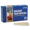 Cutlery | AmerCareRoyal R820SQ 2.75 in. Square Wood Toothpicks - Natural (19200/Carton) image number 0