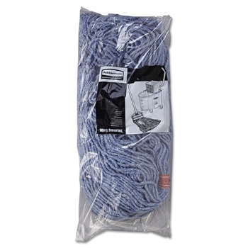 Rubbermaid Commercial FGF51800BL00 24 oz. 1 in. Band Cotton/Synthetic Cut-End Blend Mop Head - Blue (12/Carton)