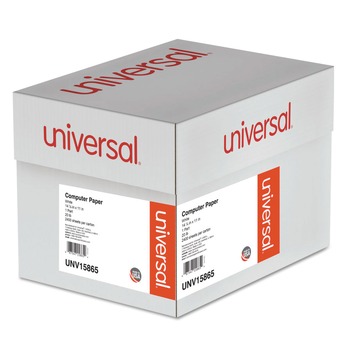Universal UNV15865 14.88 in. x 11 in. 20 lbs. 1-Part Printout Paper - White (2400/Carton)