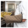Food Service | San Jamar 800FG17 17 in. WebGuard Plus Fabric Bestguard Oven Mitt - Tan (1-Pair) image number 5