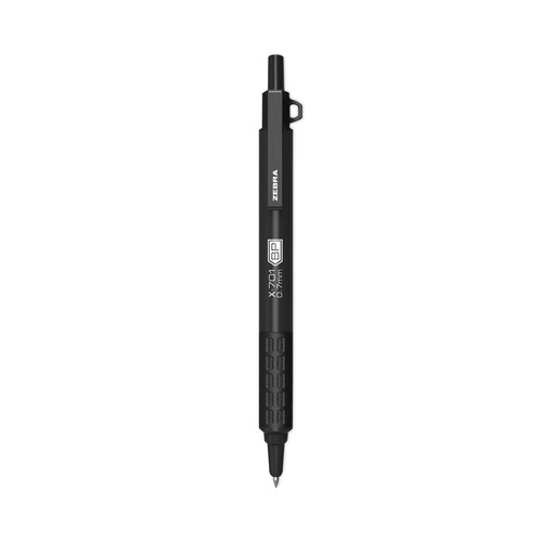 Pens | Zebra 29811 0.7 mm Retractable Fine X-701 Ballpoint Pen - Black Ink/Barrel image number 0